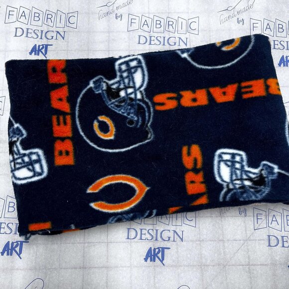 NFL Chicago Bears fan gift Fleece Neck Gaiter: Handmade Scarf Warmer - Picture 1 of 11
